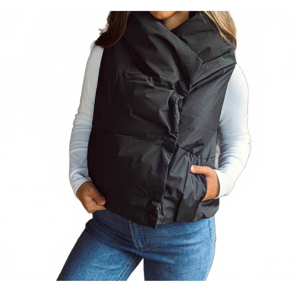 NEW PRETTY RUGGED pretty puffer vest in black